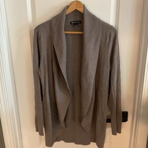 INC International Concepts Taupe Draped Cardigan
